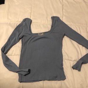 Square neck blue knit top. Urban Outfitters size L